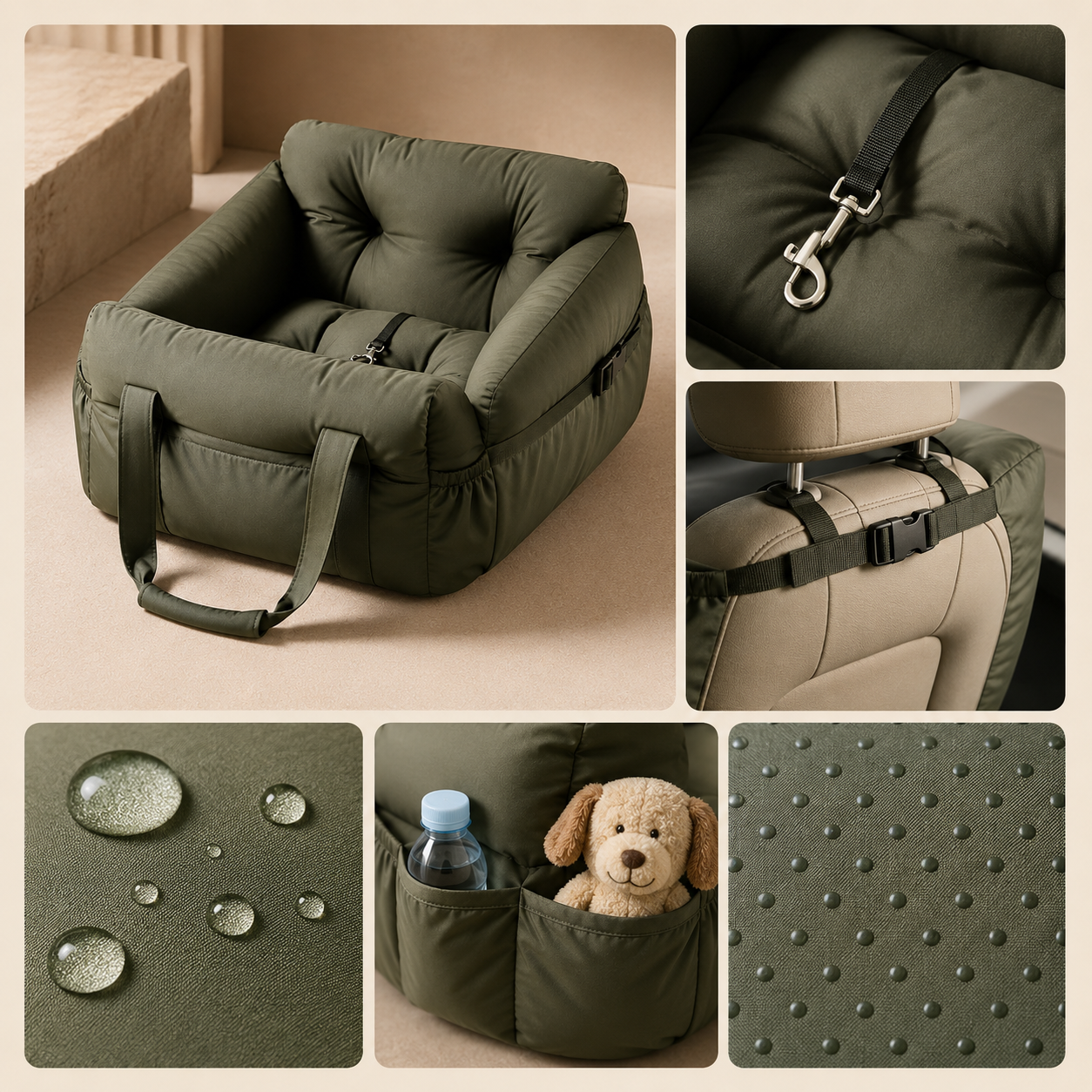 Pawcify Voyage Green - Dog Car Seat