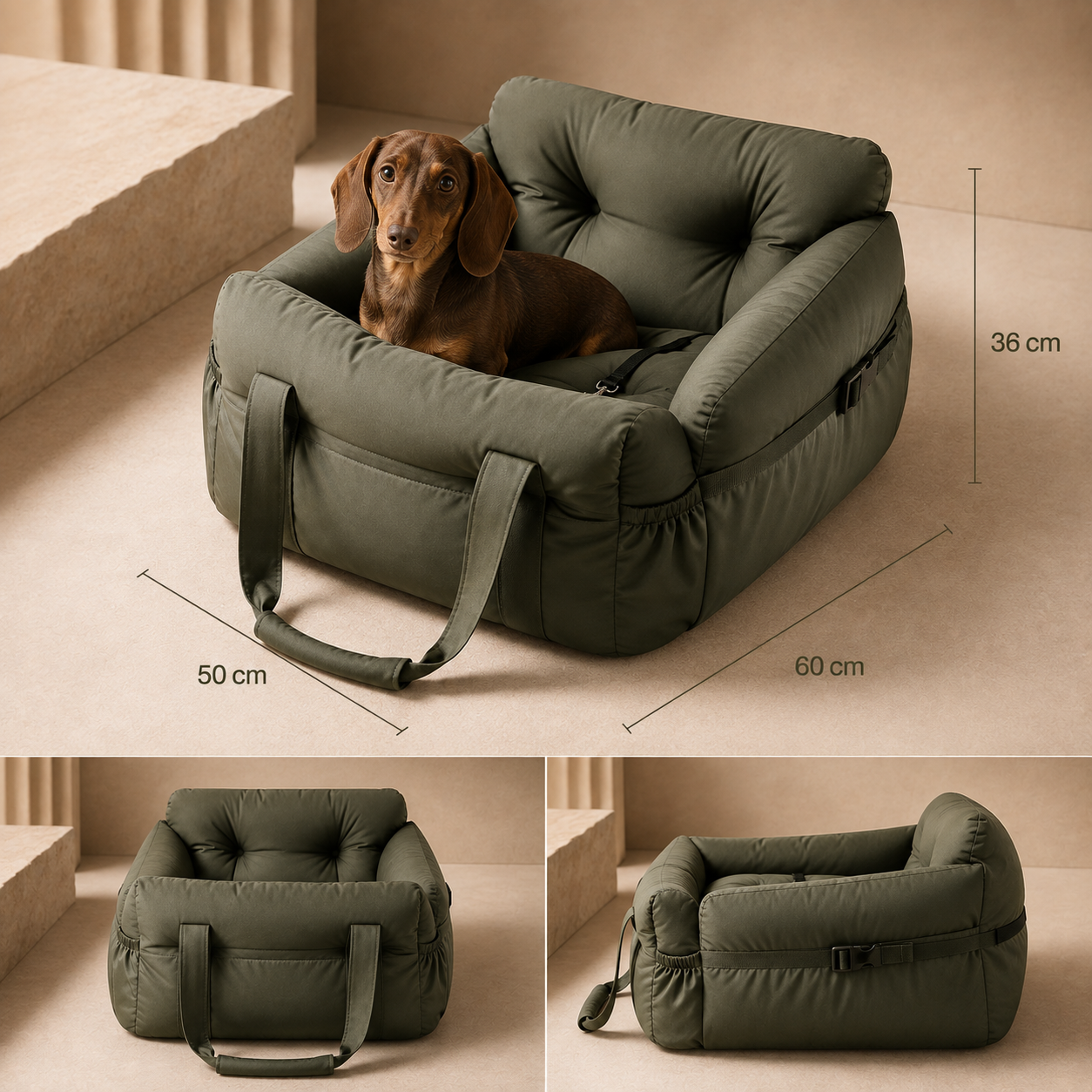 Pawcify Voyage Green - Dog Car Seat