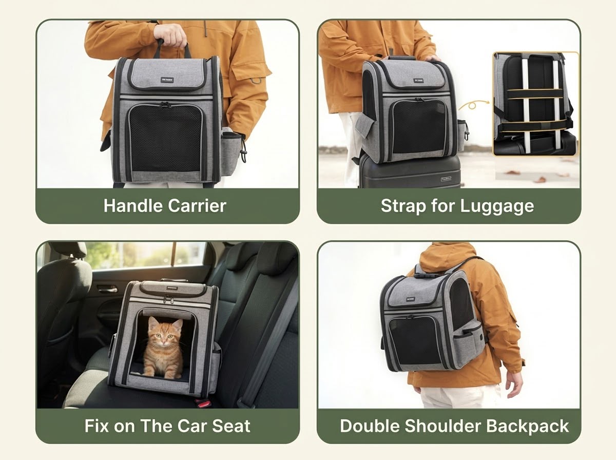 Pawcify Voyage Feline - Expandable Cat Carrier