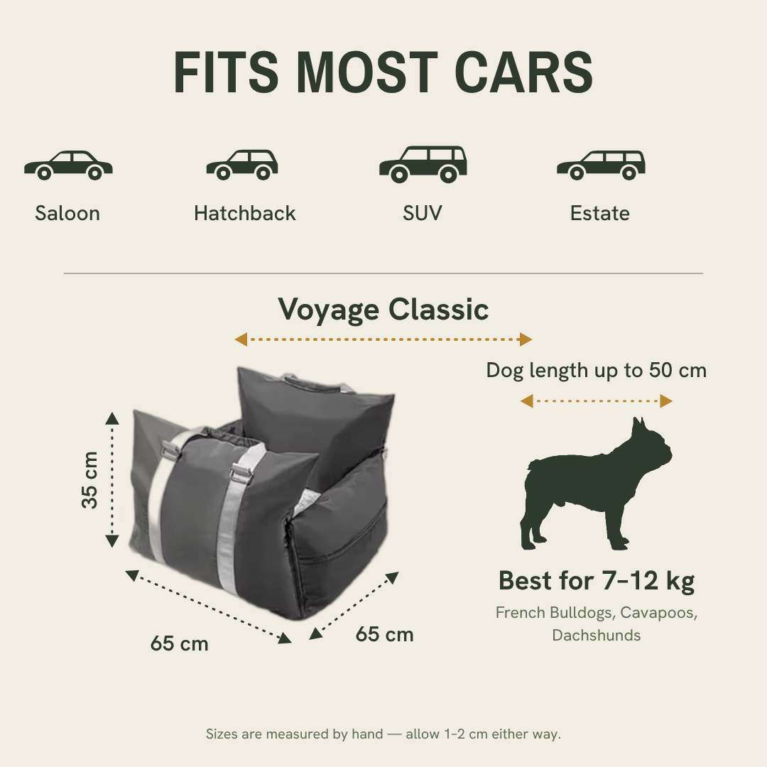 Pawcify Voyage Classic - Waterproof Dog Car Seat